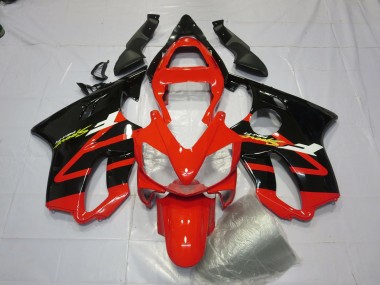 2001-2003 Gloss Black and Red Honda CBR600 F4i Motorcycle Fairing
