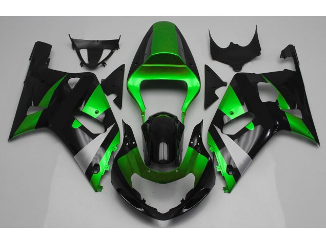 2001-2003 Gloss Green and Black Suzuki GSXR 600-750 Motorcycle Fairing