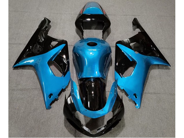 2001-2003 Gloss Light Blue and Black Suzuki GSXR 600-750 Motorcycle Fairing