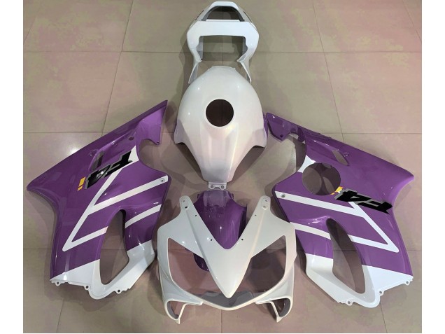 2001-2003 Gloss White and Purple Honda CBR600 F4i Motorcycle Fairing 2001-2003 Gloss White and Purple Honda CBR600 F4i Motorcycle Fairing