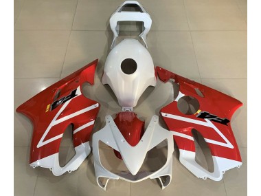 2001-2003 Gloss White and Red Honda CBR600 F4i Motorcycle Fairing