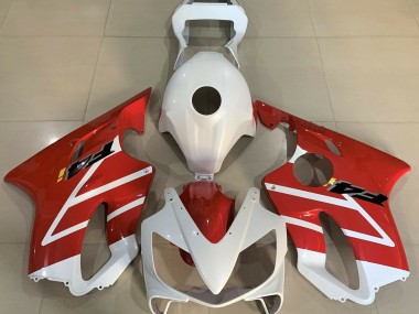2001-2003 Gloss White and Red Honda CBR600 F4i Motorcycle Fairing