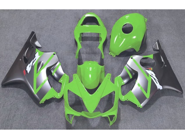 2001-2003 Green and Matte Silver Honda CBR600 F4i Motorcycle Fairing 2001-2003 Green and Matte Silver Honda CBR600 F4i Motorcycle Fairing