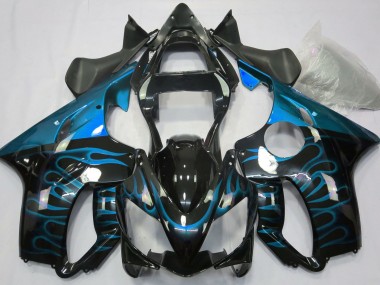 2001-2003 Light Blue Flame Honda CBR600 F4i Motorcycle Fairing