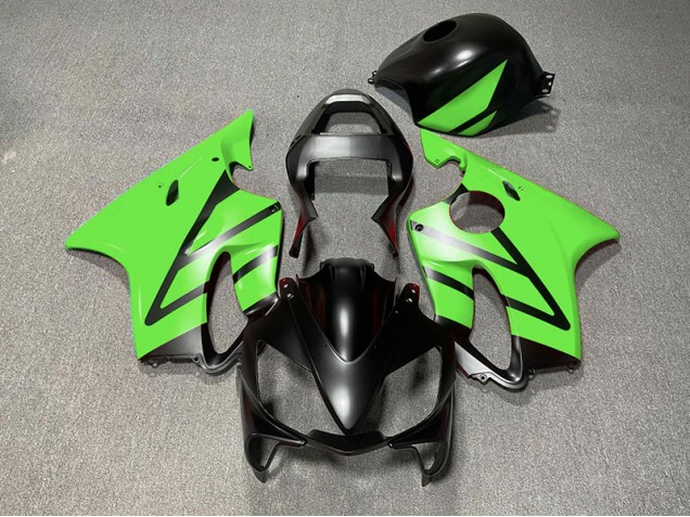 2001-2003 Matte Black and Green Honda CBR600 F4i Motorcycle Fairing 2001-2003 Matte Black and Green Honda CBR600 F4i Motorcycle Fairing
