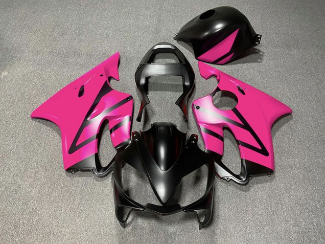 2001-2003 Matte Black and Pink Honda CBR600 F4i Motorcycle Fairing 2001-2003 Matte Black and Pink Honda CBR600 F4i Motorcycle Fairing