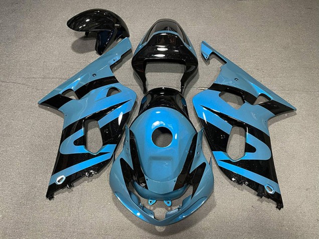 2001-2003 Pearl Light Blue and Black Suzuki GSXR 600-750 Motorcycle Fairing 2001-2003 Pearl Light Blue and Black Suzuki GSXR 600-750 Motorcycle Fairing