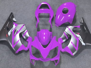 2001-2003 Purple and Matte Silver Honda CBR600 F4i Motorcycle Fairing