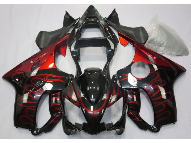 2001-2003 Red Flame Honda CBR600 F4i Motorcycle Fairing