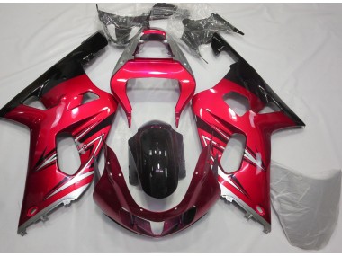 2001-2003 Red and Silver Suzuki GSXR 600-750 Motorcycle Fairing