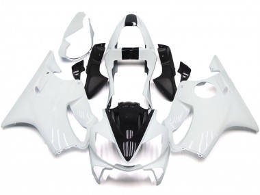 2001-2003 White and Black Honda CBR600 F4i Motorcycle Fairing