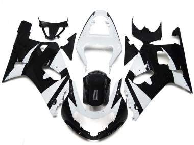 2001-2003 White and Black Style OEM Suzuki GSXR 600-750 Motorcycle Fairing