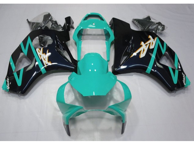 2002-2003 Gloss Black and Cyan Honda CBR954RR Motorcycle Fairing