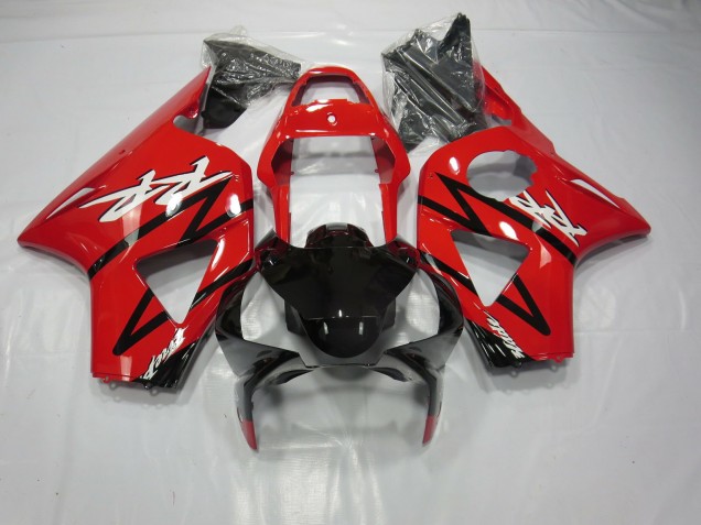 2002-2003 Gloss Red and Black Honda CBR954RR Motorcycle Fairing