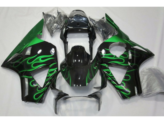 2002-2003 Green Flame Honda CBR954RR Motorcycle Fairing 2002-2003 Green Flame Honda CBR954RR Motorcycle Fairing