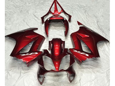 2002-2012 Deep Red Plain Honda VFR800 Motorcycle Fairing