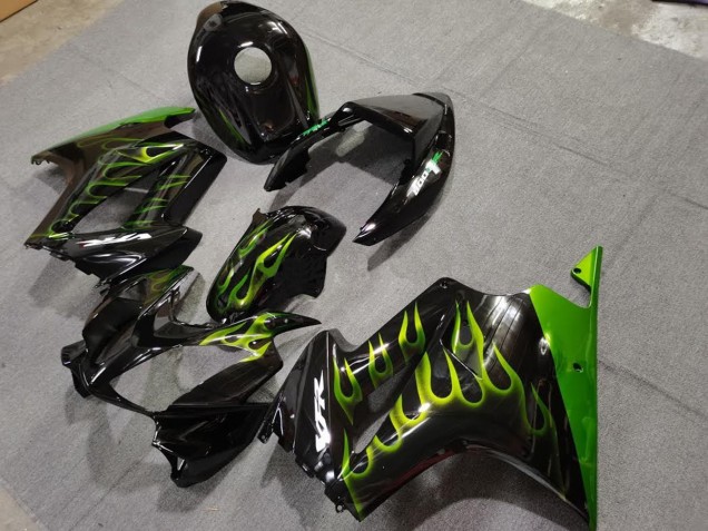 2002-2012 Green Flame Honda VFR800 Motorcycle Fairing 2002-2012 Green Flame Honda VFR800 Motorcycle Fairing