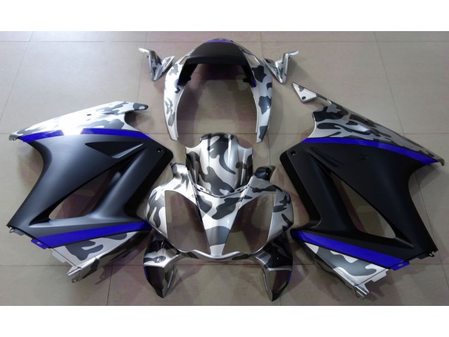 2002-2012 Grey Camouflage & Blue Honda VFR800 Motorcycle Fairing 2002-2012 Grey Camouflage & Blue Honda VFR800 Motorcycle Fairing