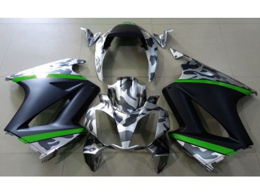 2002-2012 Grey Camouflage & Green Honda VFR800 Motorcycle Fairing
