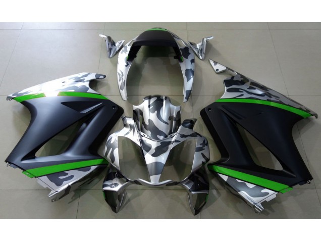 2002-2012 Grey Camouflage & Green Honda VFR800 Motorcycle Fairing 2002-2012 Grey Camouflage & Green Honda VFR800 Motorcycle Fairing
