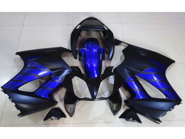 2002-2012 Matte Black & Blue Honda VFR800 Motorcycle Fairing