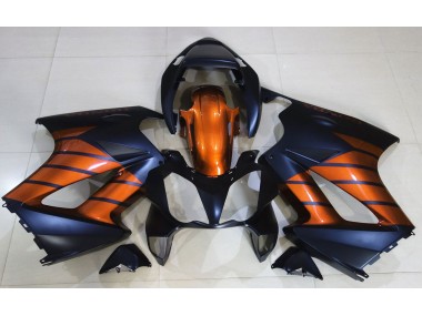 2002-2012 Matte Black & Orange Honda VFR800 Motorcycle Fairing
