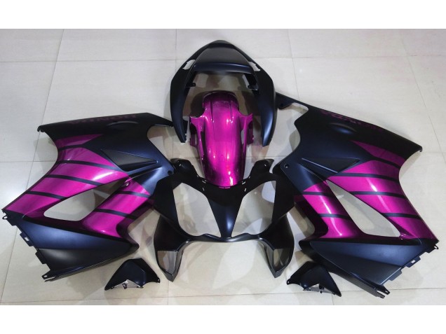 2002-2012 Matte Black & Pink Honda VFR800 Motorcycle Fairing 2002-2012 Matte Black & Pink Honda VFR800 Motorcycle Fairing
