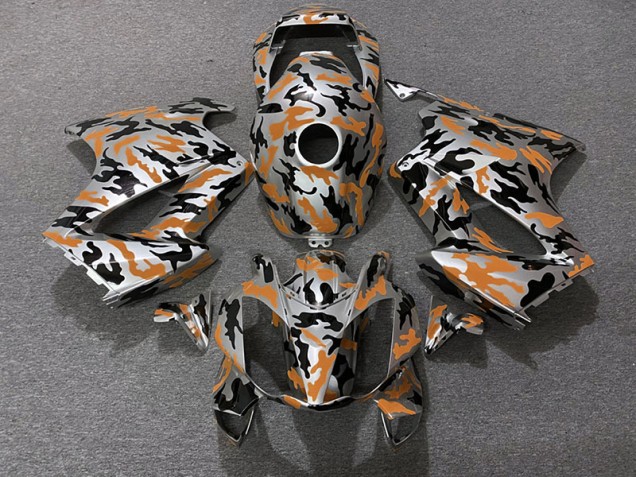 2002-2012 Orange Camo Honda VFR800 Motorcycle Fairing