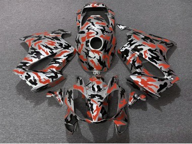 2002-2012 Red Camo Honda VFR800 Motorcycle Fairing