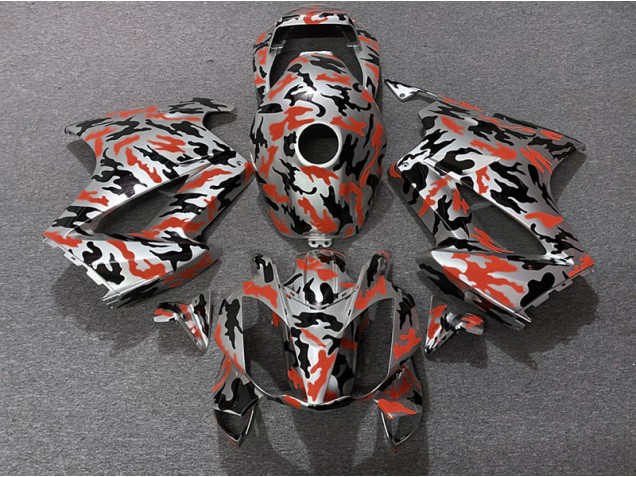 2002-2012 Red Camo Honda VFR800 Motorcycle Fairing
