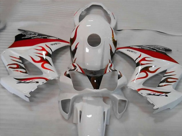 2002-2012 White Red Flame Honda VFR800 Motorcycle Fairing 2002-2012 White Red Flame Honda VFR800 Motorcycle Fairing