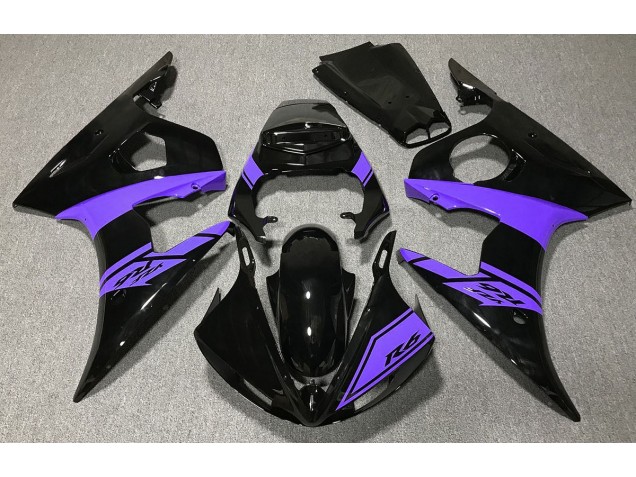 2003-2004 Gloss Black and Purple Yamaha R6 Motorcycle Fairing 2003-2004 Gloss Black and Purple Yamaha R6 Motorcycle Fairing
