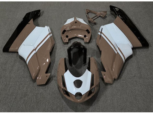 2003-2004 Gloss Brown & White Ducati Ducati 749 999 Motorcycle Fairing 2003-2004 Gloss Brown & White Ducati Ducati 749 999 Motorcycle Fairing