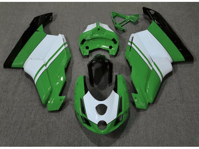 2003-2004 Gloss Green & White Ducati Ducati 749 999 Motorcycle Fairing 2003-2004 Gloss Green & White Ducati Ducati 749 999 Motorcycle Fairing