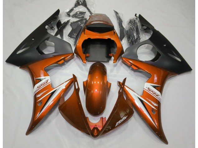 2003-2004 Gloss Orange & White Yamaha R6 Motorcycle Fairing 2003-2004 Gloss Orange & White Yamaha R6 Motorcycle Fairing