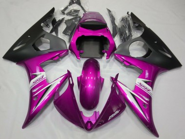 2003-2004 Gloss Pink & White Yamaha R6 Motorcycle Fairing