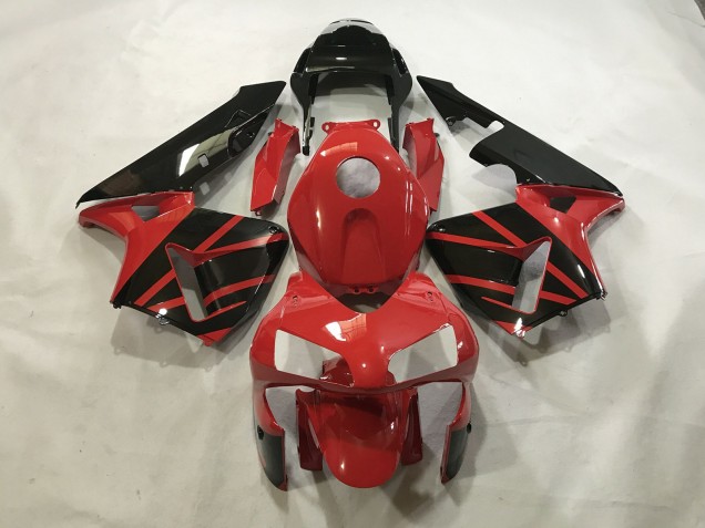 2003-2004 Gloss Red / Black Honda CBR600RR Motorcycle Fairing