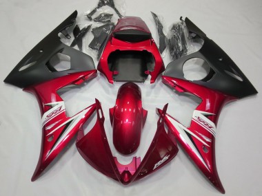 2003-2004 Gloss Red & White Yamaha R6 Motorcycle Fairing