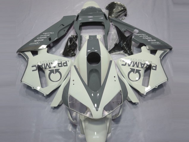 2003-2004 Gloss White and Grey PRAMAC Honda CBR600RR Motorcycle Fairing 2003-2004 Gloss White and Grey PRAMAC Honda CBR600RR Motorcycle Fairing