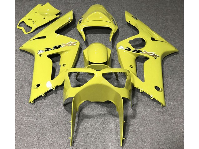 2003-2004 Gloss Yellow Kawasaki ZX6R Motorcycle Fairing 2003-2004 Gloss Yellow Kawasaki ZX6R Motorcycle Fairing