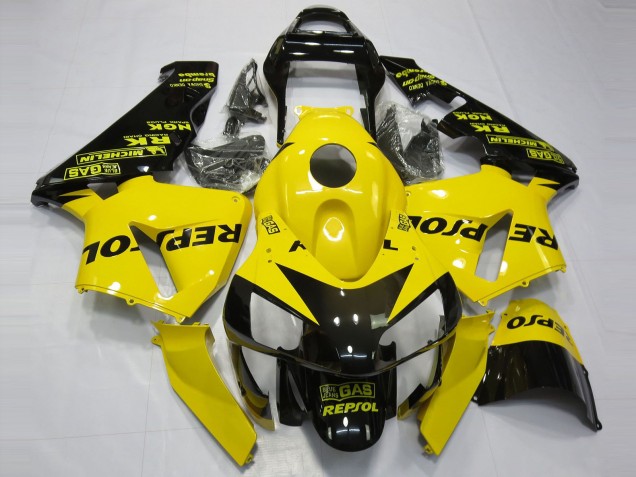 2003-2004 Gloss Yellow Repsol Honda CBR600RR Motorcycle Fairing 2003-2004 Gloss Yellow Repsol Honda CBR600RR Motorcycle Fairing