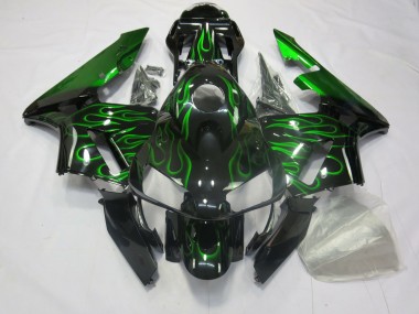 2003-2004 Green Flames Honda CBR600RR Motorcycle Fairing
