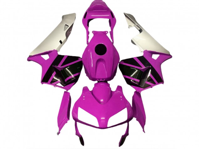 2003-2004 Hot Pink & Matte Silver Honda CBR600RR Motorcycle Fairing 2003-2004 Hot Pink & Matte Silver Honda CBR600RR Motorcycle Fairing