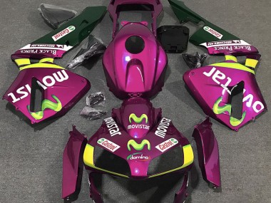 2003-2004 Hot Pink Movistar Honda CBR600RR Motorcycle Fairing