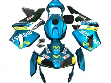 2003-2004 Light Blue Movistar Honda CBR600RR Motorcycle Fairing