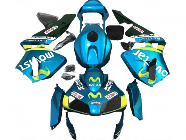 2003-2004 Light Blue Movistar Honda CBR600RR Motorcycle Fairing 2003-2004 Light Blue Movistar Honda CBR600RR Motorcycle Fairing