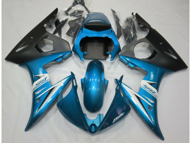 2003-2004 Light Blue & White Yamaha R6 Motorcycle Fairing 2003-2004 Light Blue & White Yamaha R6 Motorcycle Fairing