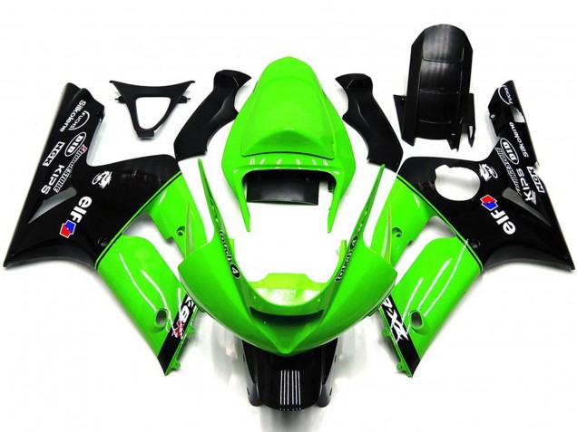 2003-2004 Light Green and Black Elf Kawasaki ZX6R Motorcycle Fairing 2003-2004 Light Green and Black Elf Kawasaki ZX6R Motorcycle Fairing