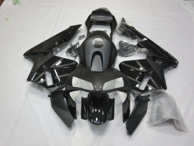 2003-2004 Matte Black / Gloss Honda CBR600RR Motorcycle Fairing 2003-2004 Matte Black / Gloss Honda CBR600RR Motorcycle Fairing