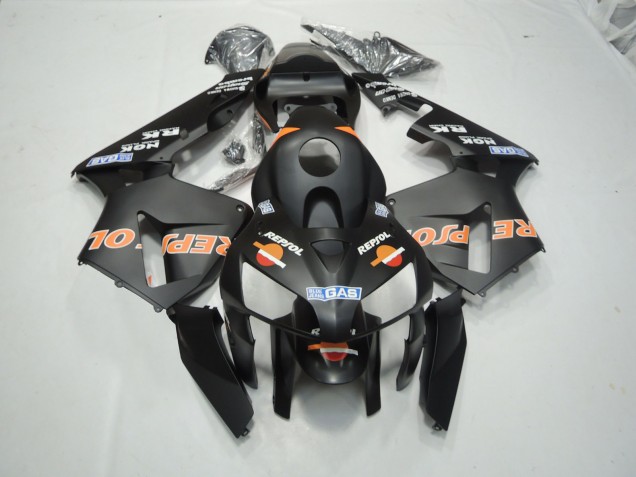 2003-2004 Matte Black Repsol Honda CBR600RR Motorcycle Fairing 2003-2004 Matte Black Repsol Honda CBR600RR Motorcycle Fairing